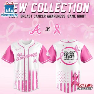 Atlanta Braves MLB X Breast Cancer Awareness Month Baseball Jersey For Fans