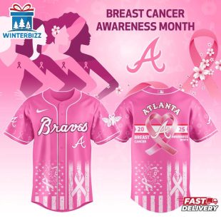 Atlanta Braves MLB X Breast Cancer Awareness Month Baseball Jerseys