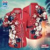 Boston Red Sox Elegant Floral Stripe Summer Hawaiian Shirt