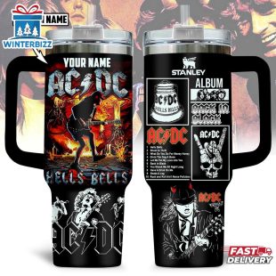 Custom Name ACDC Music Tumbler 40Oz Handle For Fan