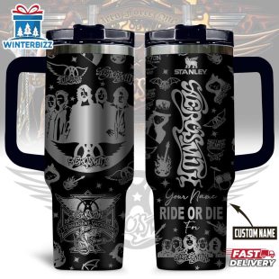 Custom Name Aerosmith Music Tumbler 40Oz Handle For Fans