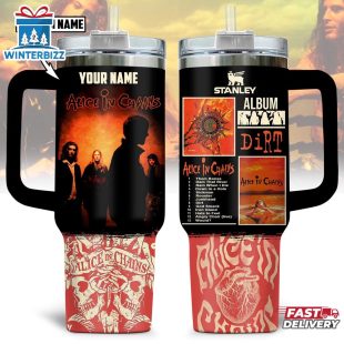 Custom Name Alice In Chains Music Tumbler 40Oz Handle For Fans