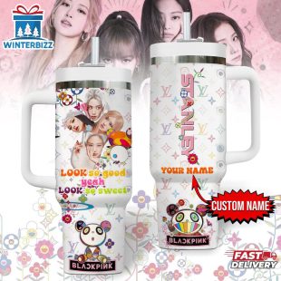 Custom Name Blackpink Music Tumbler 40Oz Handle For Fans