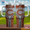 Custom Name Chicago Bears Leopard Stainless Steel Tumbler 40Oz With Handle