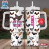 Custom Name Chicken Pattern Tumbler 40Oz Handle For Fans