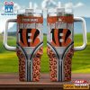 Custom Name Cincinnati Bengals Leopard Stainless Steel Tumbler 40Oz With Handle