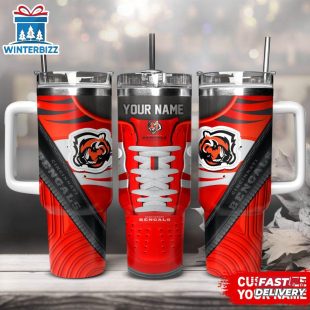 Custom Name Cincinnati Bengals Sport Stainless Steel Tumbler 40Oz With Handle