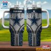 Custom Name Dallas Cowboys Leopard Stainless Steel Tumbler 40Oz With Handle