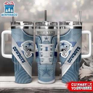 Custom Name Dallas Cowboys Sport Stainless Steel Tumbler 40Oz With Handle