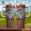 Custom Name Denver Broncos Leopard Stainless Steel Tumbler 40Oz With Handle