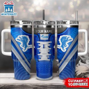 Custom Name Detroit Lions Sport Stainless Steel Tumbler 40Oz With Handle