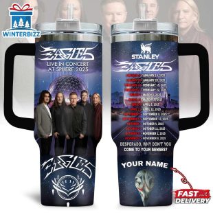 Custom Name Eagles Band Tumbler 40Oz Handle For Fans