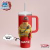 Custom Name Firefighter Job Tumbler 40Oz Handle For Fans