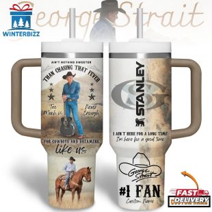 Custom Name George Strait Tumbler 40Oz Handle For Fans
