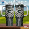 Custom Name Green Bay Packers Leopard Stainless Steel Tumbler 40Oz With Handle