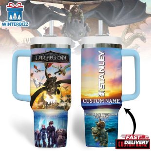 Custom Name How to Train Your Dragon Movies Tumbler 40Oz Handle For Fans