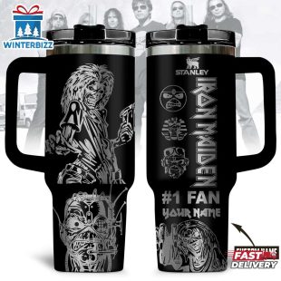 Custom Name Iron Maiden Music Tumbler 40Oz Handle For Fans