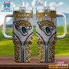 Custom Name Jacksonville Jaguars Leopard Stainless Steel Tumbler 40Oz With Handle