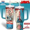 Custom Name Jaws Movies Tumbler 40Oz Handle For Fans
