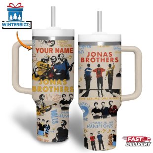 Custom Name Jonas Brothers Tumbler 40Oz Handle For Fans