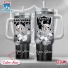 Custom Name Las Vegas Raiders NFL Mickey Mouse Stainless Steel Tumbler 40Oz With Handle