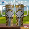 Custom Name Los Angeles Chargers Leopard Stainless Steel Tumbler 40Oz With Handle