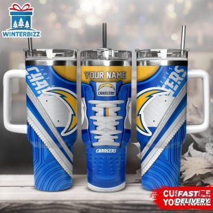 Custom Name Los Angeles Chargers Sport Stainless Steel Tumbler 40Oz With Handle