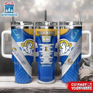Custom Name Los Angeles Rams Sport Stainless Steel Tumbler 40Oz With Handle