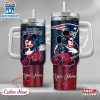 Custom Name New England Patriots NFL Mickey Mouse Stainless Steel Tumbler 40Oz With Handle