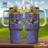 Custom Name NFL Baltimore Ravens Team Stainless Steel Tumbler 40Oz With Handle