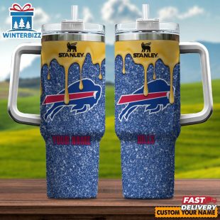 Custom Name NFL Buffalo Bills Team Stainless Steel Tumbler 40Oz With Handle
