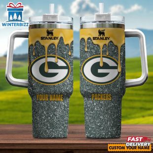 Custom Name NFL Green Bay Packers Team Stainless Steel Tumbler 40Oz With Handle