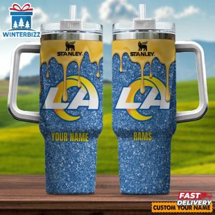 Custom Name NFL Los Angeles Rams Team Stainless Steel Tumbler 40Oz With Handle