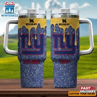 Custom Name NFL New York Giants Team Stainless Steel Tumbler 40Oz With Handle