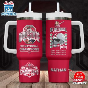 Custom Name Ohio State Buckeyes Sport Tumbler 40Oz Handle For Fans