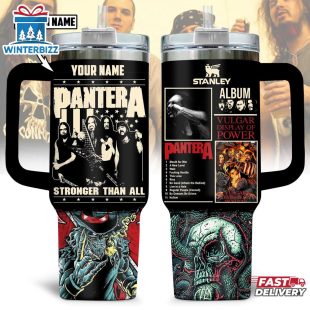Custom Name Pantera Band Music Tumbler 40Oz Handle For Fans