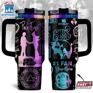 Custom Name Pink Floyd Music Tumbler 40Oz Handle For Fans