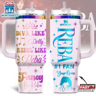 Custom Name Reba McEntire Music Tumbler 40Oz Handle For Fans