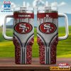 Custom Name San Francisco 49Ers Leopard Stainless Steel Tumbler 40Oz With Handle