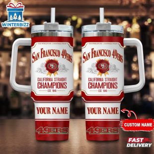 Custom Name San Francisco 49Ers NFL Stainless Steel Tumbler 40Oz With Handle