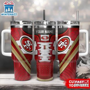 Custom Name San Francisco 49Ers Sport Stainless Steel Tumbler 40Oz With Handle