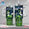 Custom Name Seattle Seahawks NFL Mickey Mouse Stainless Steel Tumbler 40Oz With Handle