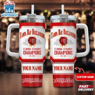 Custom Name Tampa Bay Buccaneers NFL Stainless Steel Tumbler 40Oz With Handle