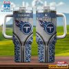 Custom Name Tennessee Titans Leopard Stainless Steel Tumbler 40Oz With Handle