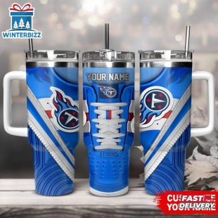 Custom Name Tennessee Titans Sport Stainless Steel Tumbler 40Oz With Handle