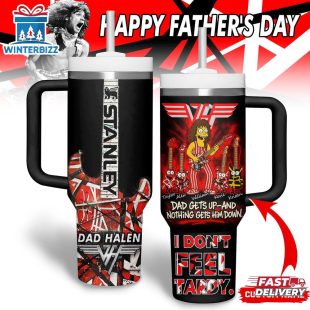 Custom Name Van Halen Music Tumbler 40Oz Handle For Fans