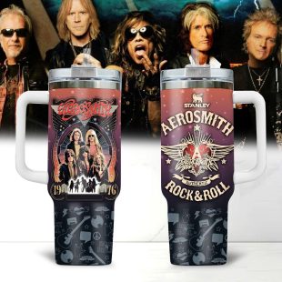 Aerosmith Music Tumbler 40Oz Handle For Fan