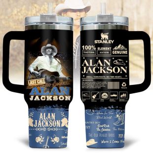 Alan Jackson Music Tumbler 40Oz Handle For Fan