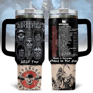 Avenged Sevenfold Music Tumbler 40Oz Handle For Fan