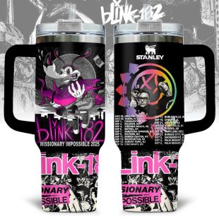 Blink-182 Music Tumbler 40Oz Handle For Fan
